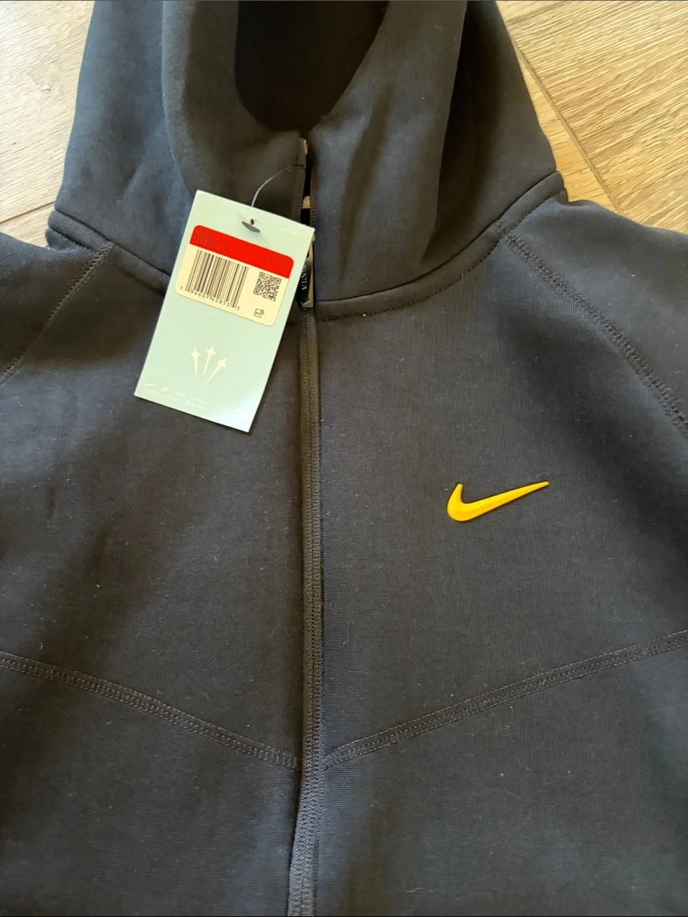 Nike Black Jogger Set with Yellow Swoosh